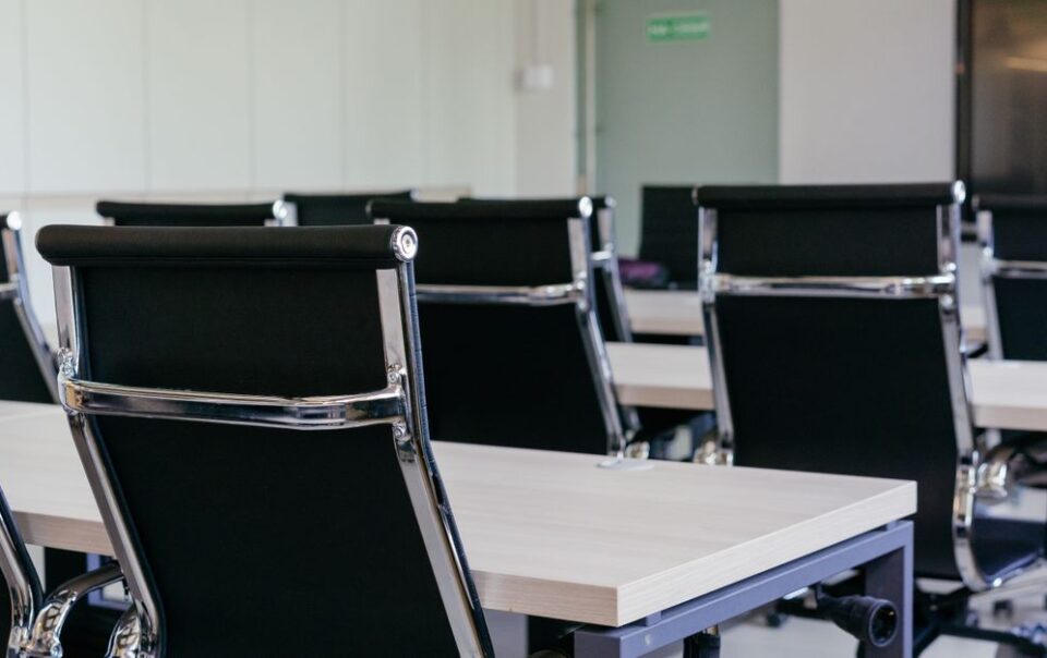 empty office chair workplace