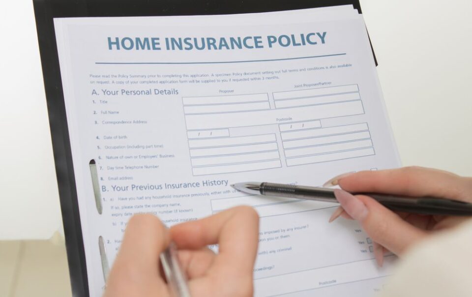 insurance policy form signature pen