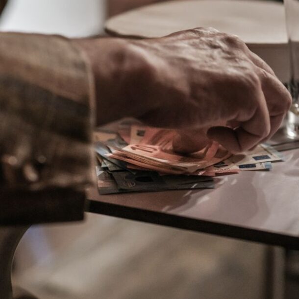 euro banknotes counting cash