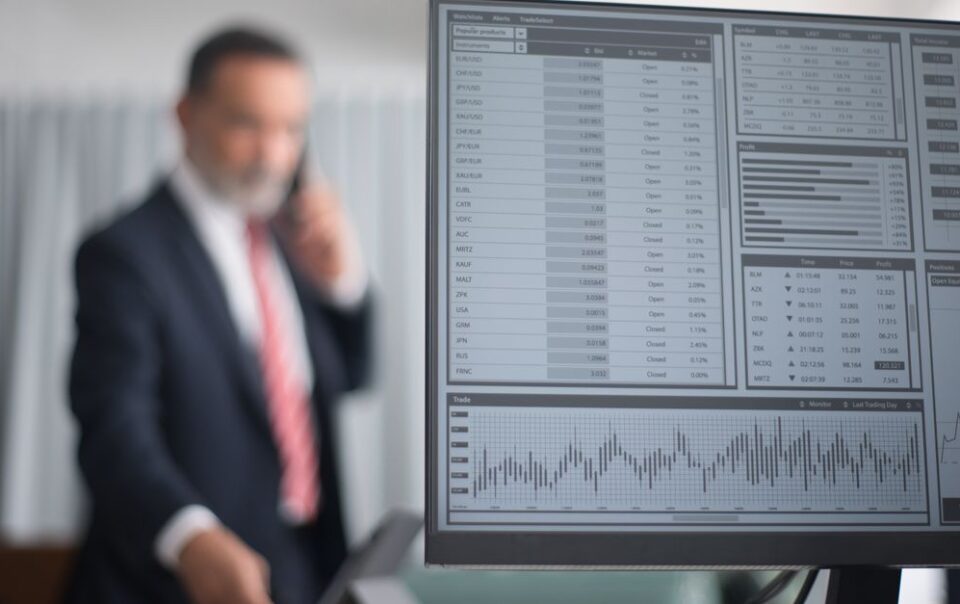 corporate finance office computer